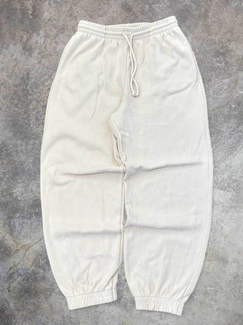 Zara Off-White Drawstring Jogger Pants